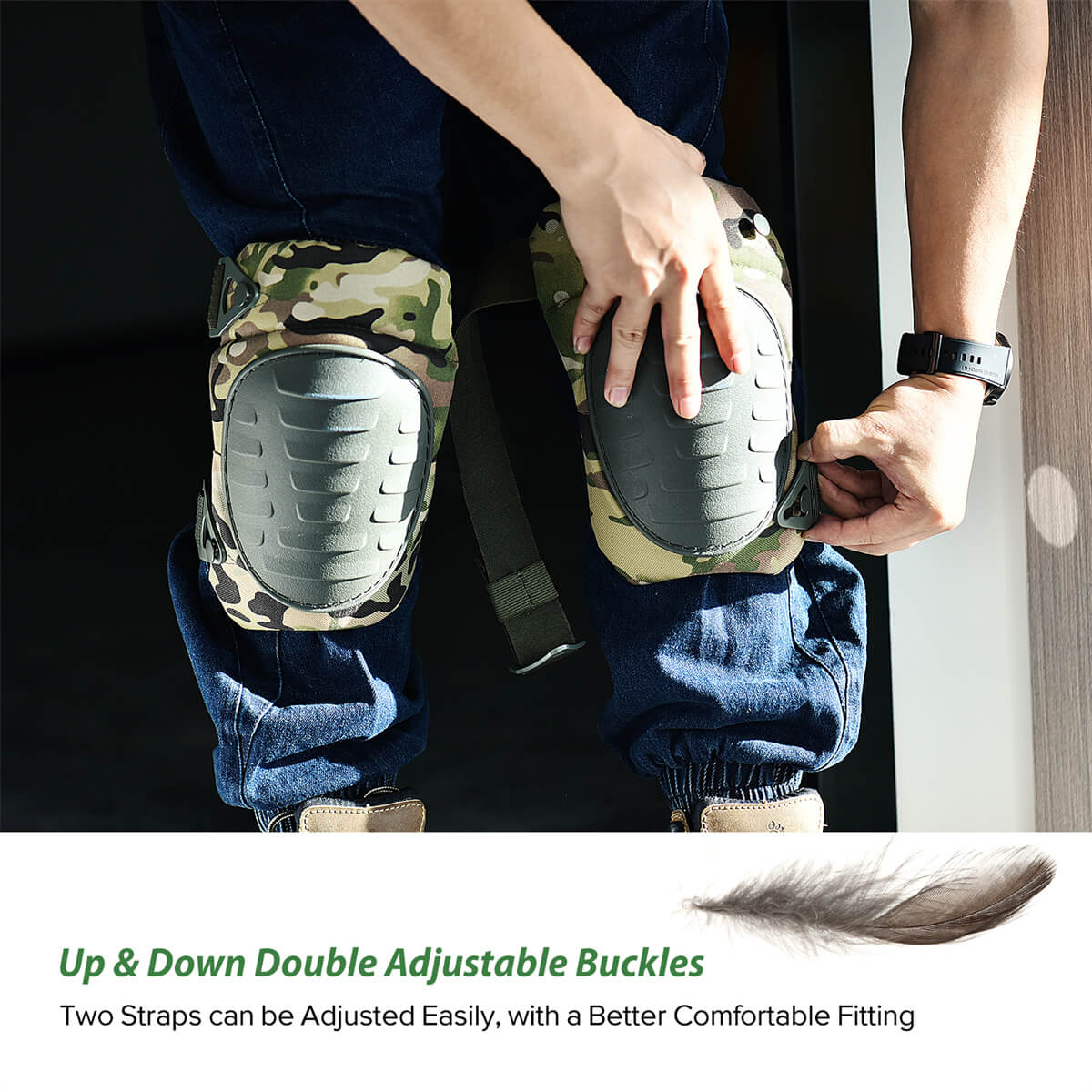 SAFEYEAR Heavy Duty Gel Knee Pads for Construction