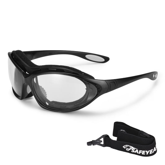 SAFEYEAR Ultra-Comfort Clear Safety Glasses – Anti-Fog + UV Protection (ANSI Z87.1 / EN166)- SG002
