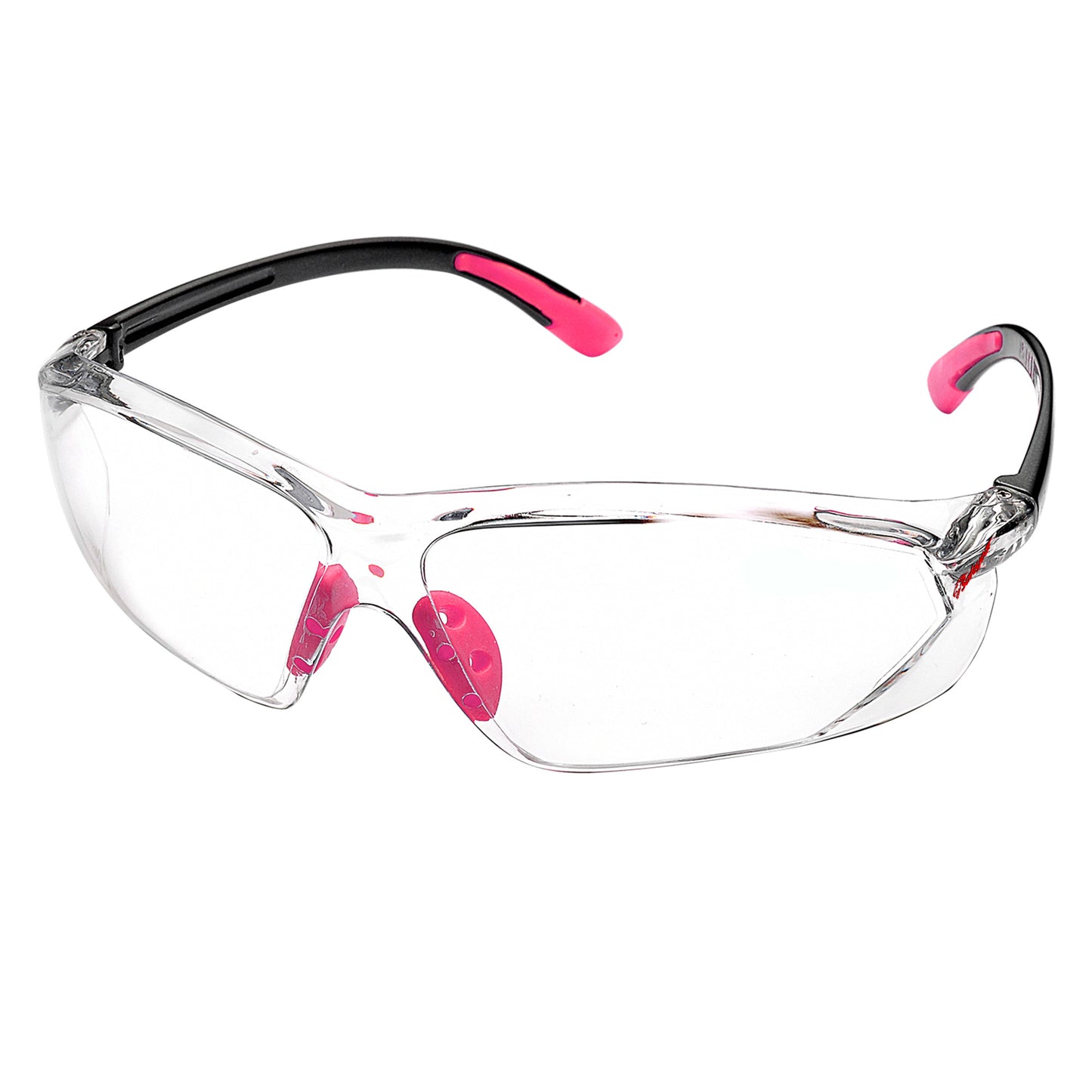 Gafas de seguridad SAFEYEAR para mujer, lentes antivaho, transparentes HD, resistentes a arañazos, con correas ajustables, agarre antideslizante, protección VU para bricolaje, laboratorio, soldadura, pulido y química (rosa)