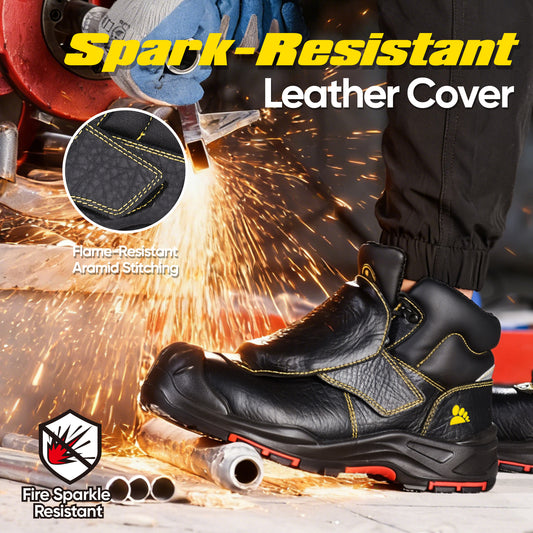 Safetoe Welding Metatarsal WoBoots – Spark-Resistant Leather, Metatarsal Protection, Composite Toe, 300°C Heat Resistant