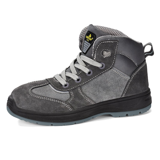 Safetoe Grey Steel Toe Safety Boots for Women