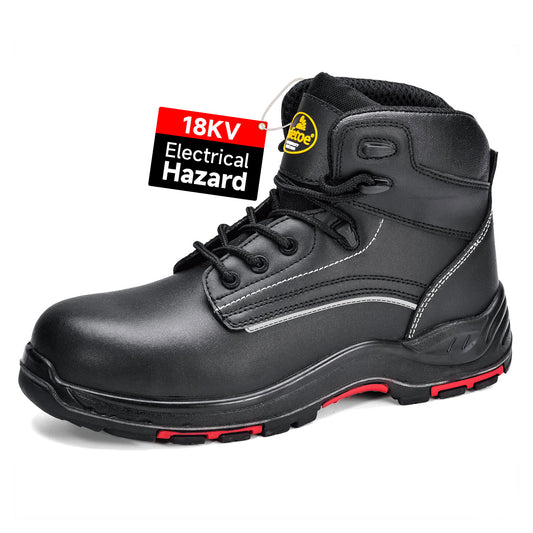 18 KV EH Black Work Boots-8356RB