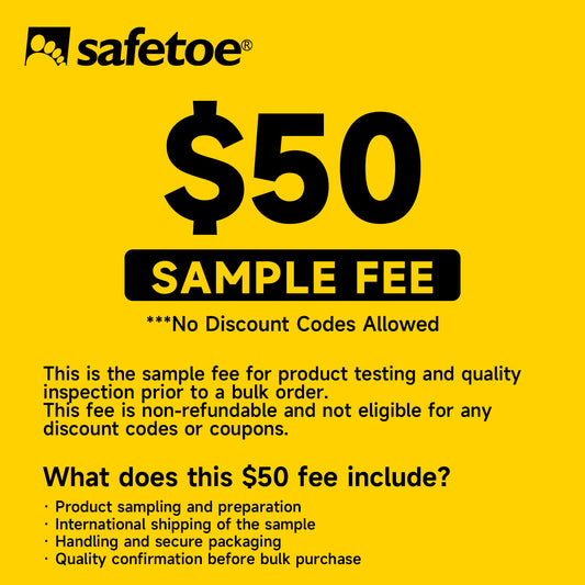 Safetoe Sample Fee – $50 (Coupon Codes Not Accepted)