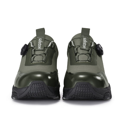 Breathable Rotary Buckle S1P Safety Trainers, Aluminum Alloy Toe & Slip Resistant L-7601 Navy