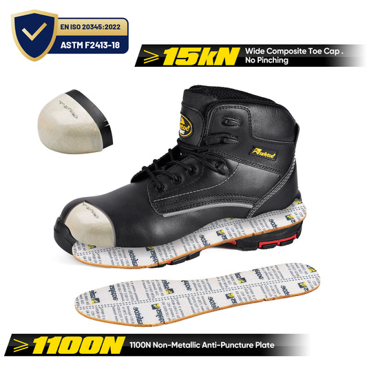 18 KV EH Black Work Boots-8356RB