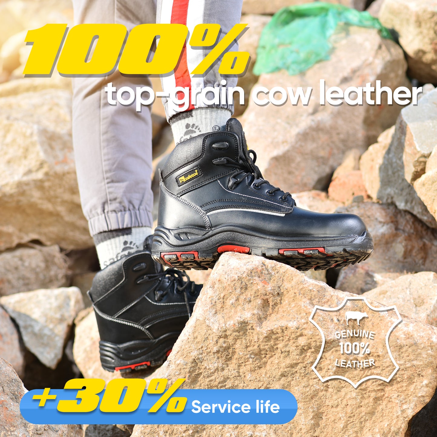 18 KV EH Black Work Boots-8356RB