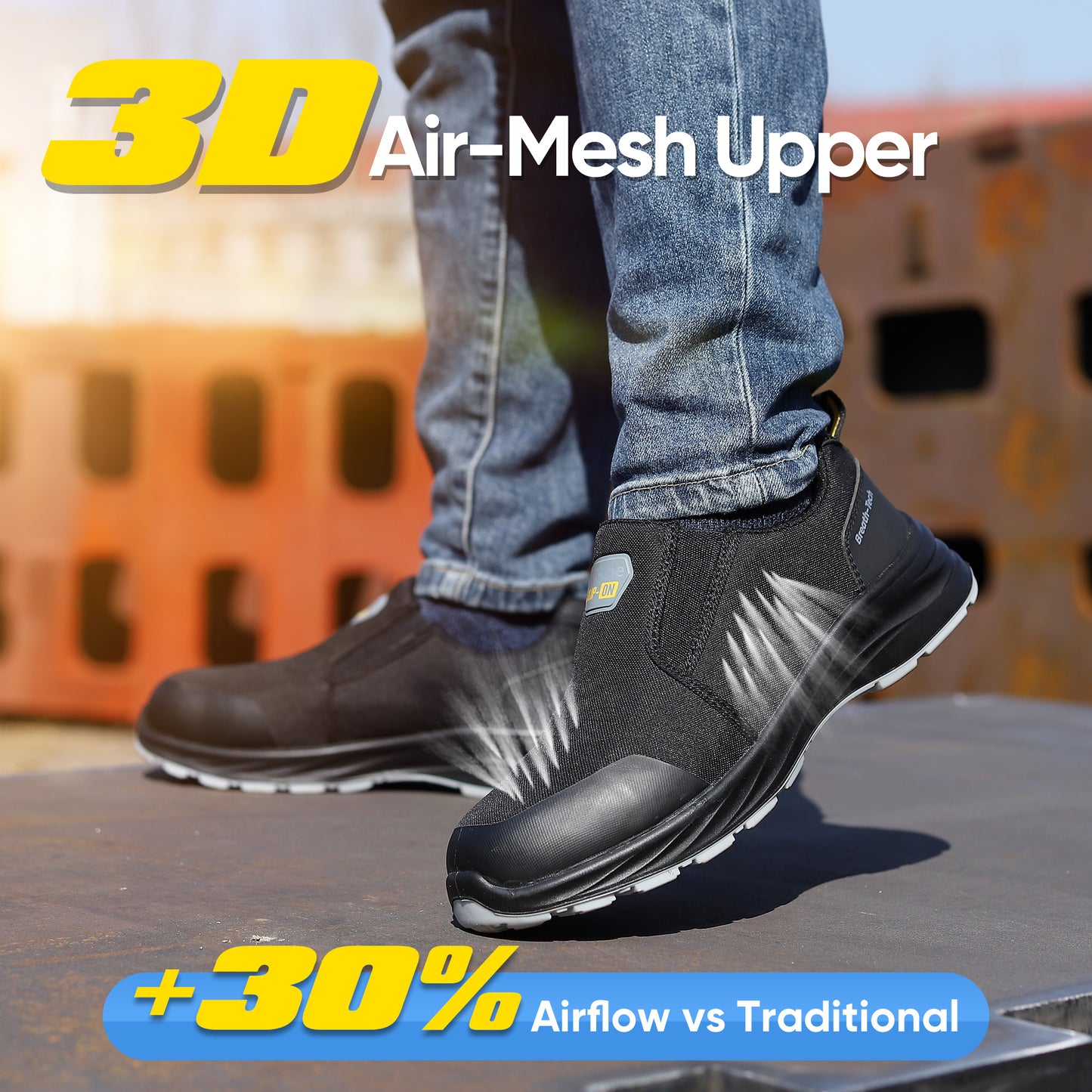 Safetoe Water Resistant Leather Steel Toe Safety Work Boots(M-8025)