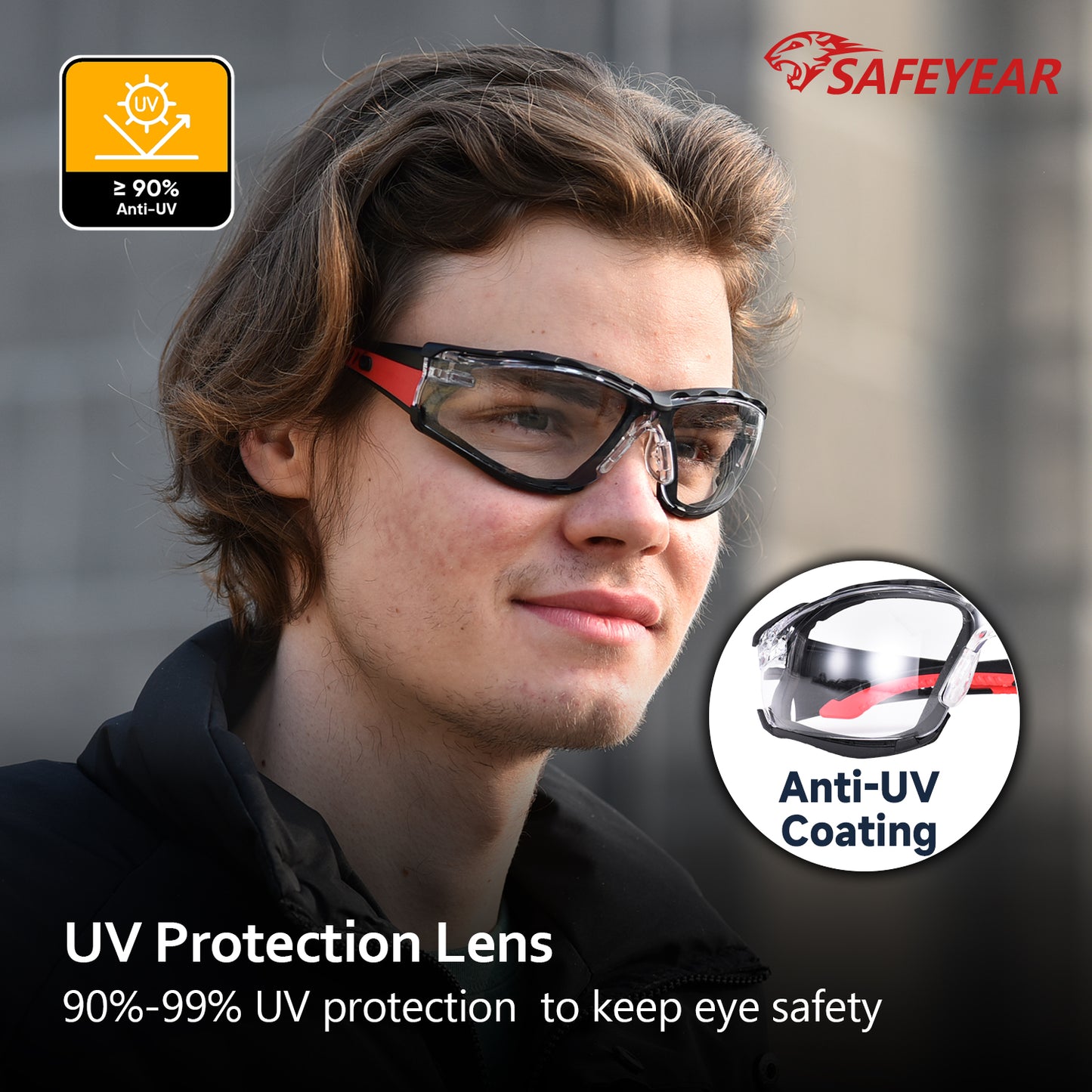 ANSI & EN16321 Safety Glasses - Anti-Fog