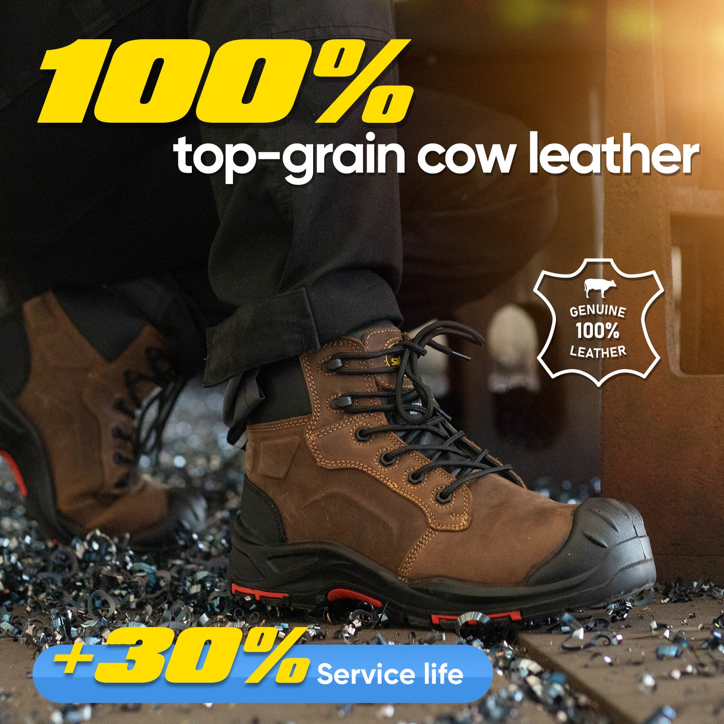 Safetoe Composite Toe Work Boots for Men - Tank(M-8552)