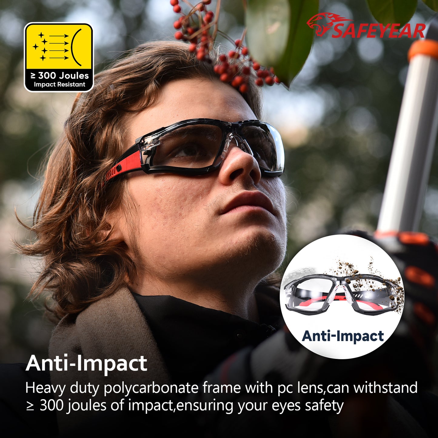 ANSI & EN16321 Safety Glasses - Anti-Fog
