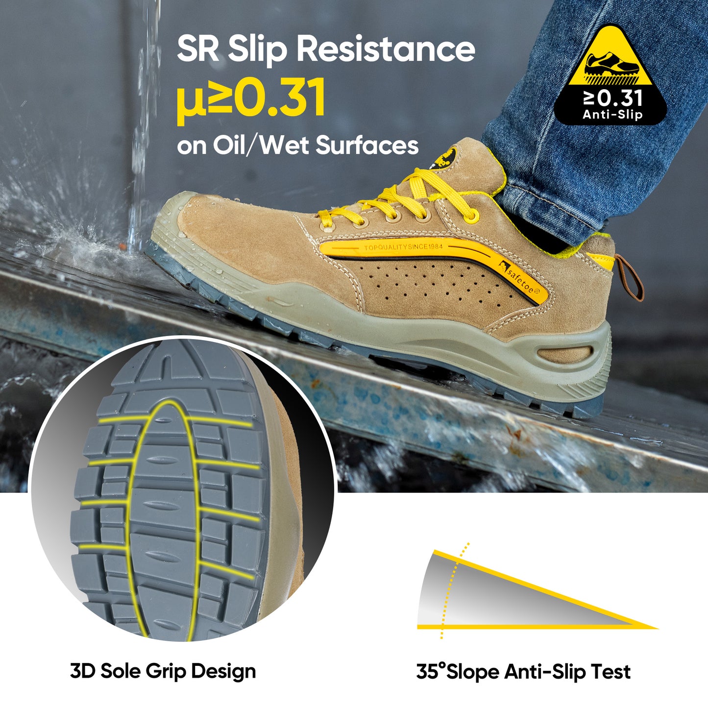 Stratus Safety Shoes Steel Toe-7296