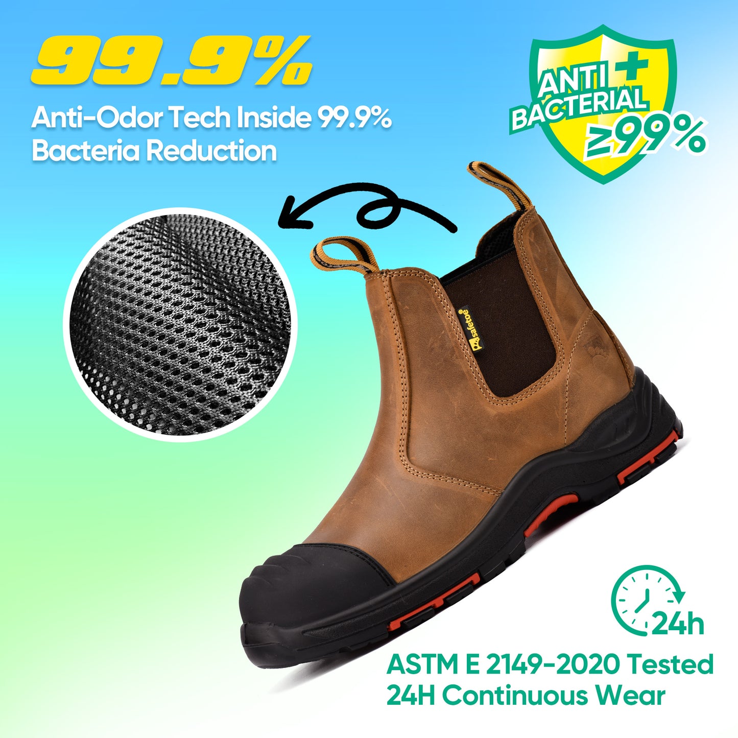 Men's slip On Low-Top Composite Toe Cow Leather Safety shoes(L-7525)
