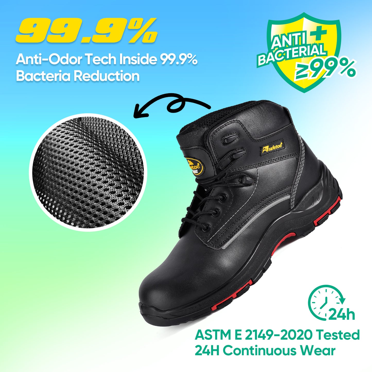 18 KV EH Black Work Boots-8356RB