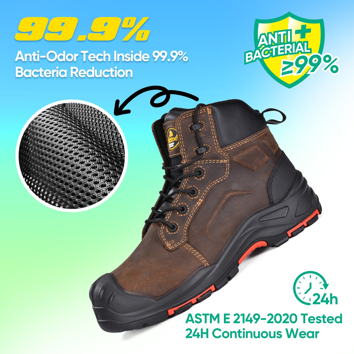 Safetoe Composite Toe Work Boots for Men - Tank(M-8552)