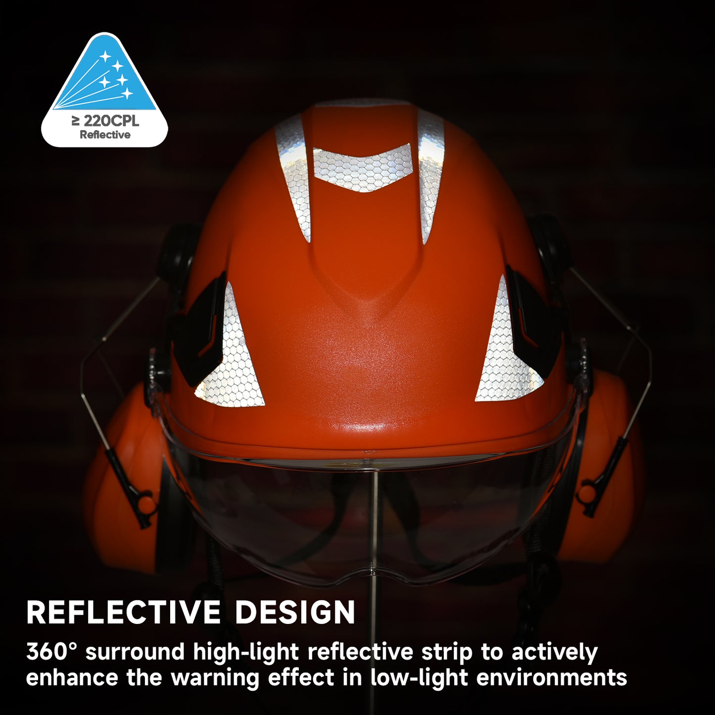 SAFEYEAR Hard Hat with Goggles & Ear Protection - ANSI/CE Certified for Construction, Mining, Warehouse