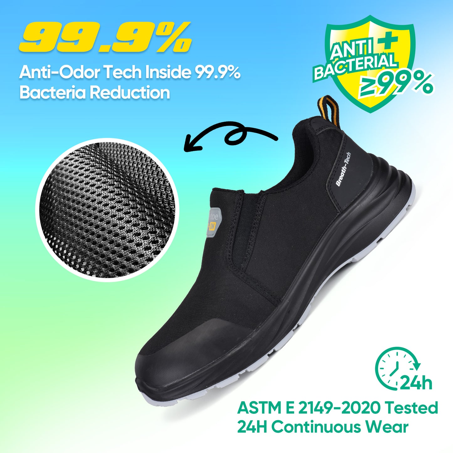 SAFETOE Mens Lightweight Composite Toe Safety Shoes(L-7561)
