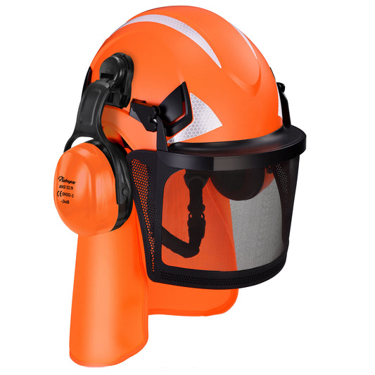SAFEYEAR Protective Helmet Set – Hard Hat, Ear Muffs, Face Mesh, Adjustable Safety Helmet(Year)