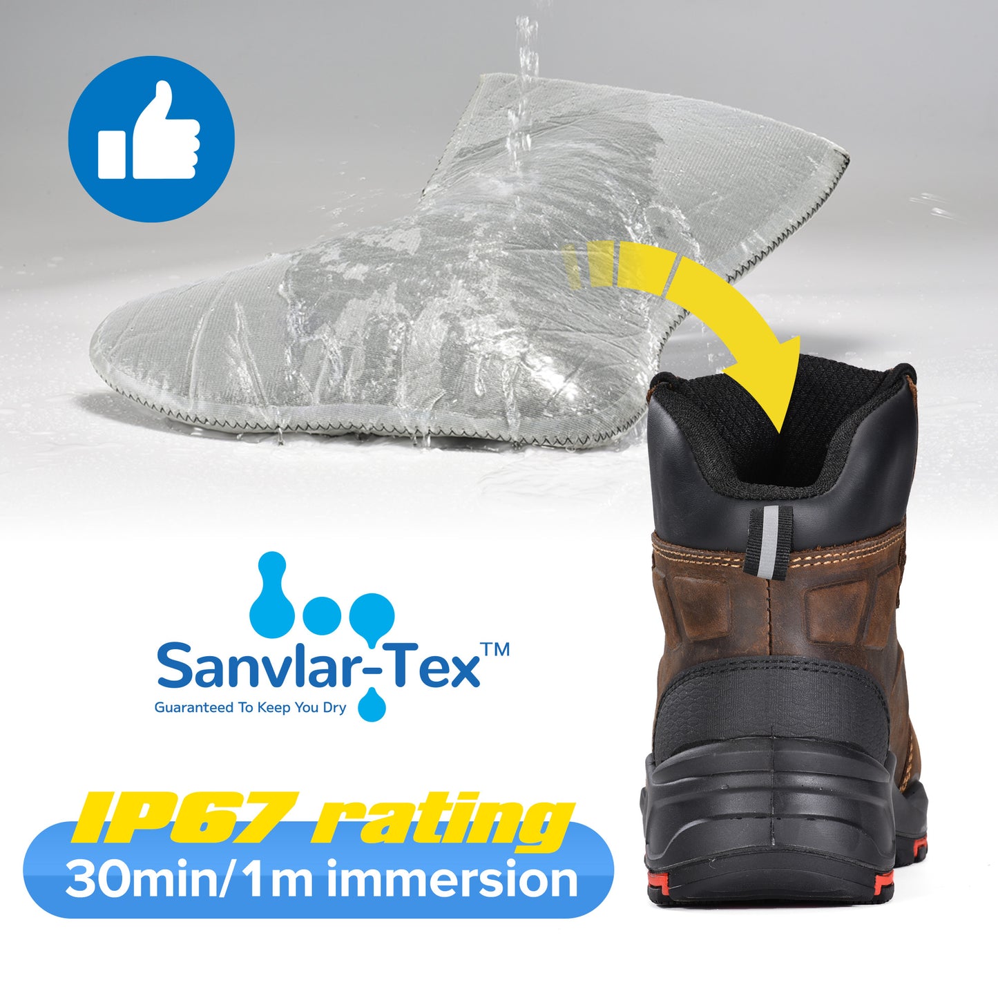 Safetoe Composite Toe Work Boots for Men - Tank(M-8552)