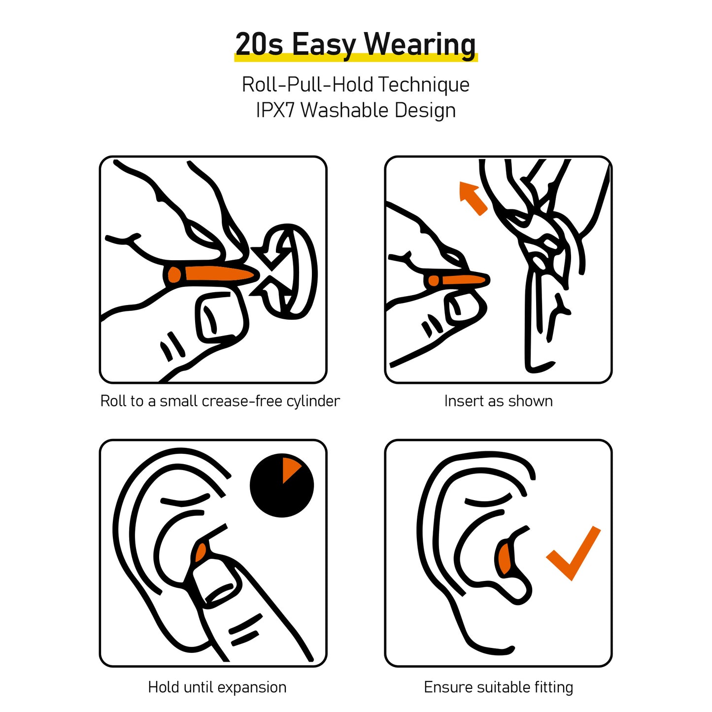 Safeyear QuitePiece PU Foam Earplugs 38dB Noise Reduction - Slow Recovery Sleep Earplugs for Working, Concerts, Travel & Snoring Relief