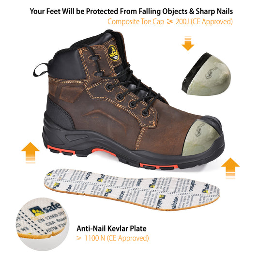 Tank Composite Toe Leather Work Boots