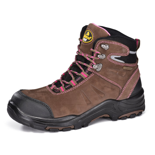 Safetoe Grey Steel Toe Safety Boots for Women(M-8553)