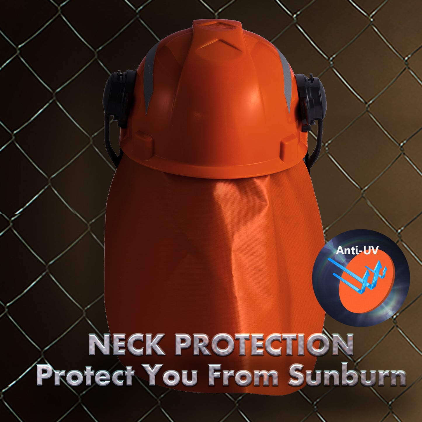 Casco de seguridad SAFEYEAR, casco con orejeras, correa de malla protectora para la cara, tamaño ajustable con perilla