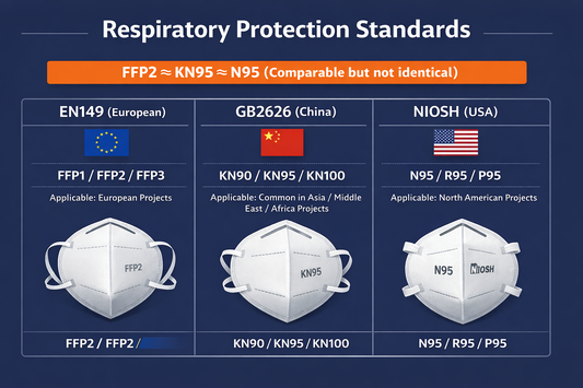 EN149 vs GB2626 vs NIOSH: How to Choose FFP2 / FFP3 / KN95 / KN100 / N95?