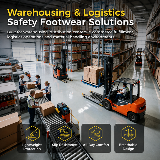 Top Foot Hazards in Warehousing and Logistics and How Safety Shoes Prevent Injuries