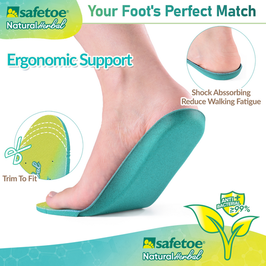 YiStep PureSupport Insoles – Mugwort Antibacterial & Odor Control, Fresh Comfort with Every Step