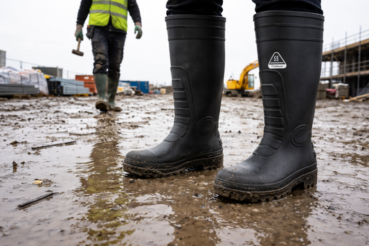 Why Are S5 Safety Wellington Boots Essential for Construction Sites? How W-6038 Solves Three Major Risks