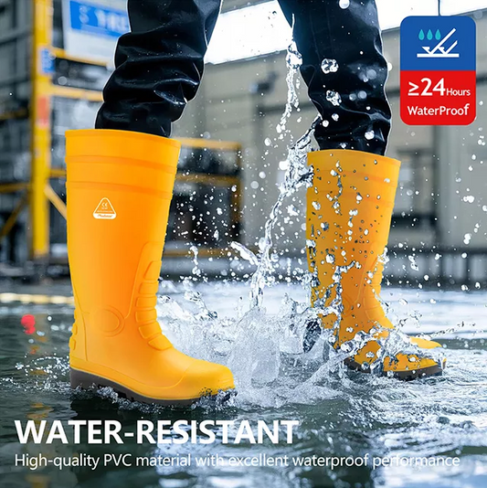 high-visibility-safety-wellington-boots for Road Works & Infrastructure: W-6038 AquaShield
