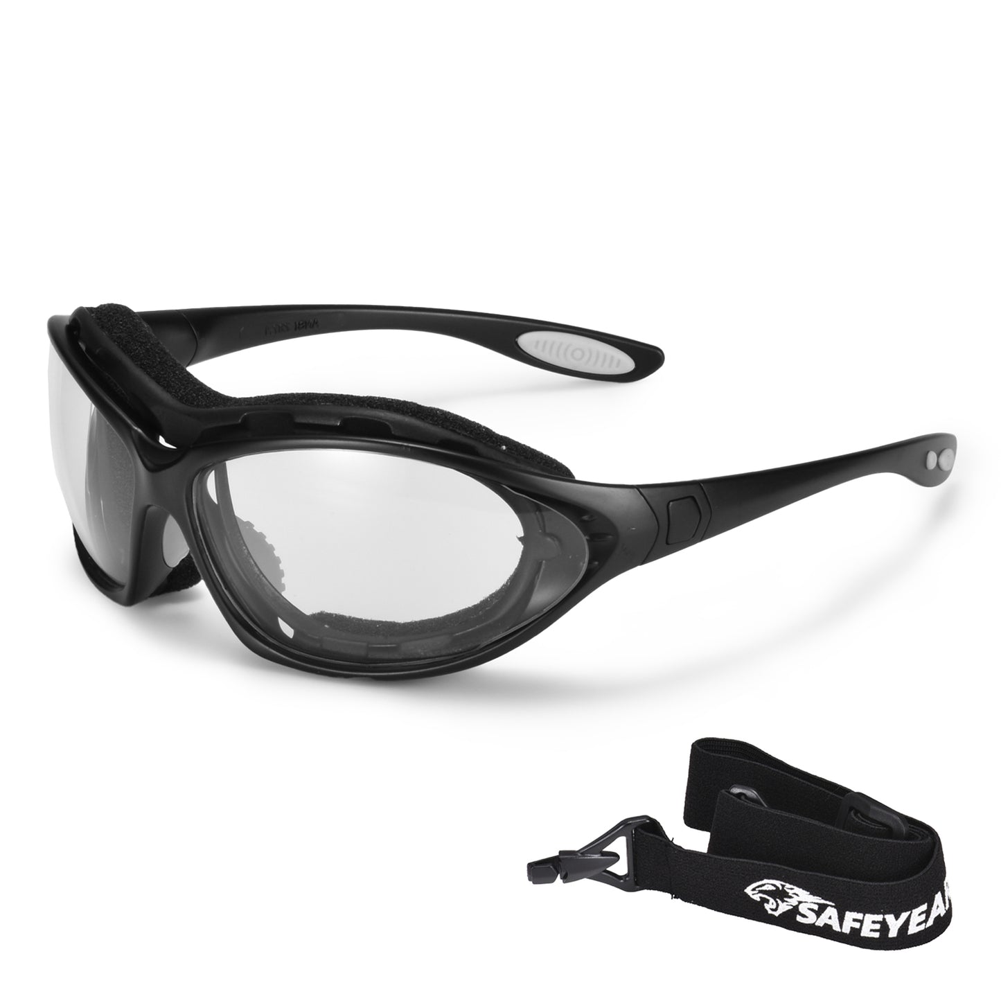 SAFEYEAR Ultra-Komfortable Klare Schutzbrille – Beschlagfrei + UV-Schutz (ANSI Z87.1 / EN166) - SG002