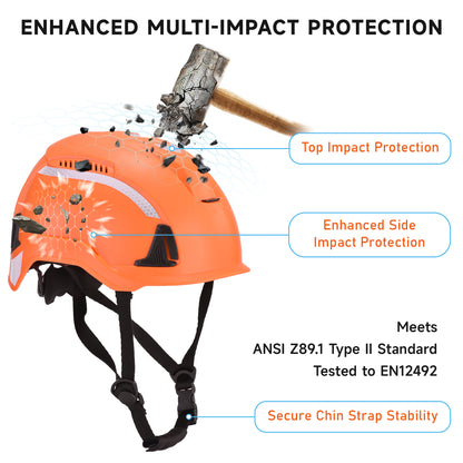 Safeyear Type II Safety Helmet, ANSI Z89.1 Class C Hard Hat, Climbing Helmet for Work at Height (Year)