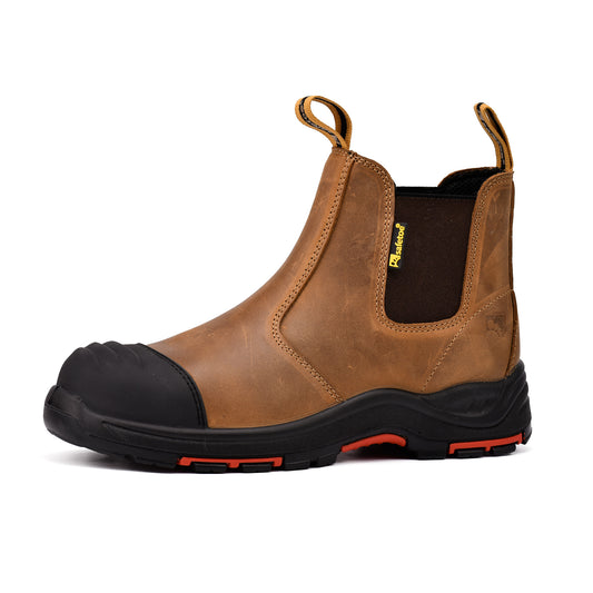Safetoe 100% Genuine Leather Safety Work boots for Men&Women(M-8025NB)