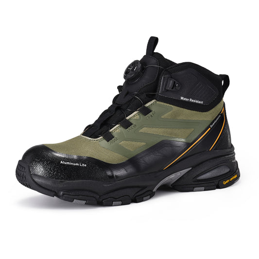 Outdoor Design Twist-Lock Breathable Safety Boots, Lightweight Aluminum Toe & PE Plate M-8589