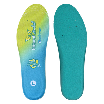 SAFETOE Antibacterial Insoles ｜Dual-Layer Odour Control with Natural Herbal & Arch Support Inserts for Men/Women J-018