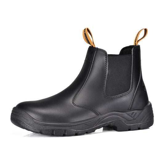 Safetoe Water Resistant Leather Steel Toe Safety Work Boots(M-8025)