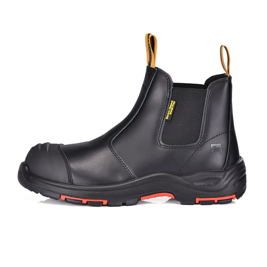Safetoe Cow Leather Waterproof Men's Work Boots 18KV Electric Hazard（M-8025NBK）