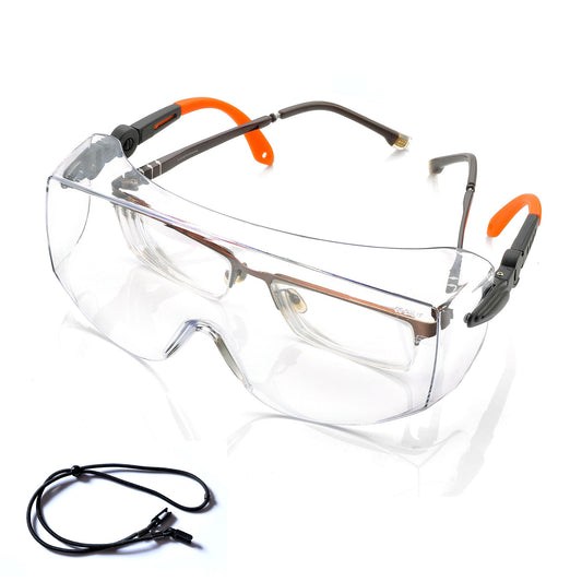 Gafas de seguridad antivaho SAFEYEAR con lentes transparentes antiarañazos y agarre antideslizante. Protección UV superior a las gafas graduadas para bricolaje, laboratorio, soldadura, pulido, ciclismo y ciclismo de montaña. 