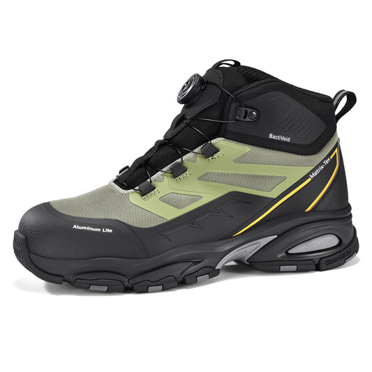 Outdoor Design Twist-Lock Breathable Safety Boots, Lightweight Aluminum Toe & PE Plate M-8589