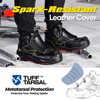 Safetoe Welding Metatarsal WoBoots – Spark-Resistant Leather, Metatarsal Protection, Composite Toe, 300°C Heat Resistant