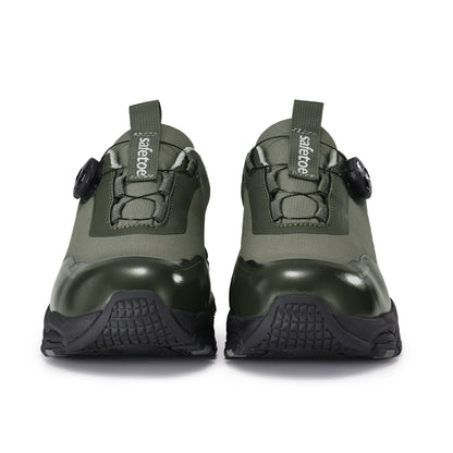 Breathable Rotary Buckle S1P Safety Trainers, Aluminum Alloy Toe & Slip Resistant L-7601 Navy