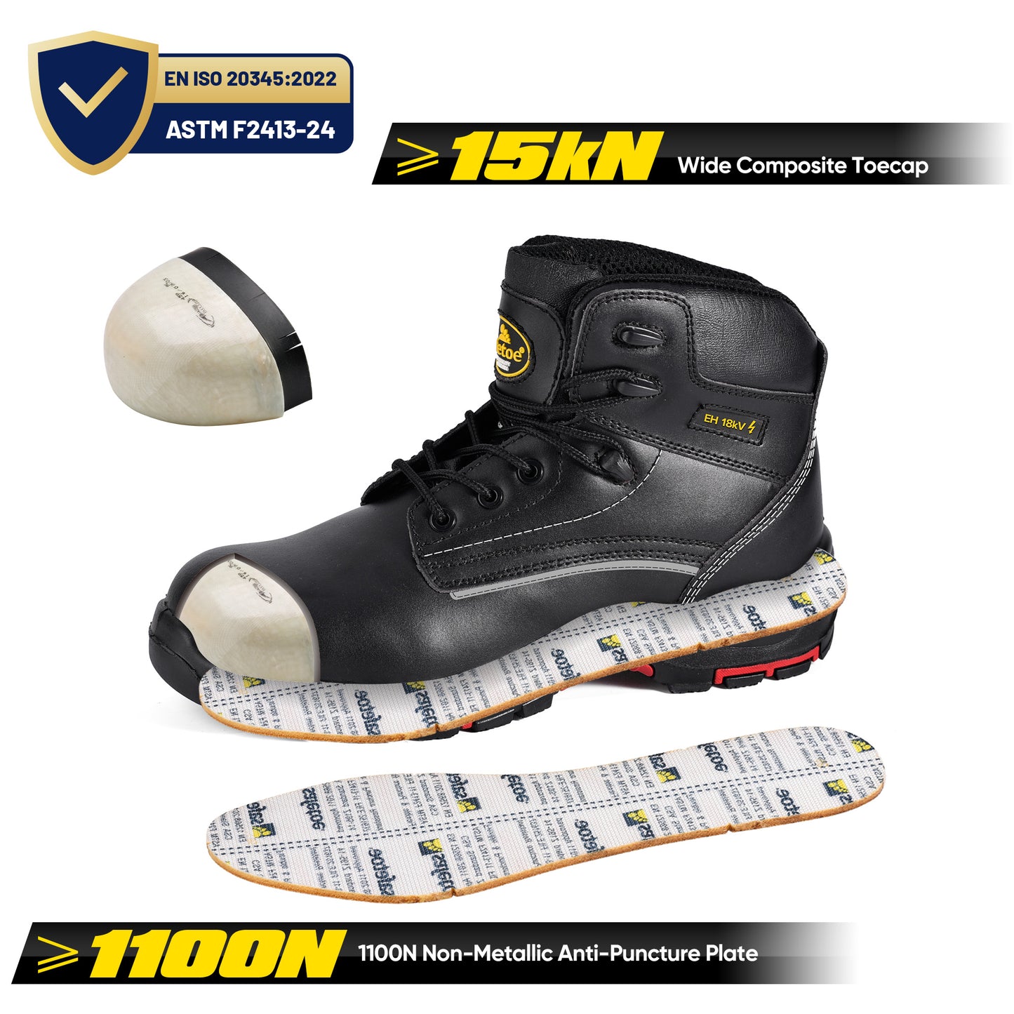 Botas de trabajo negras Keeper