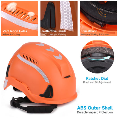 Safeyear Type II Safety Helmet, ANSI Z89.1 Class C Hard Hat, Climbing Helmet for Work at Height (Year)