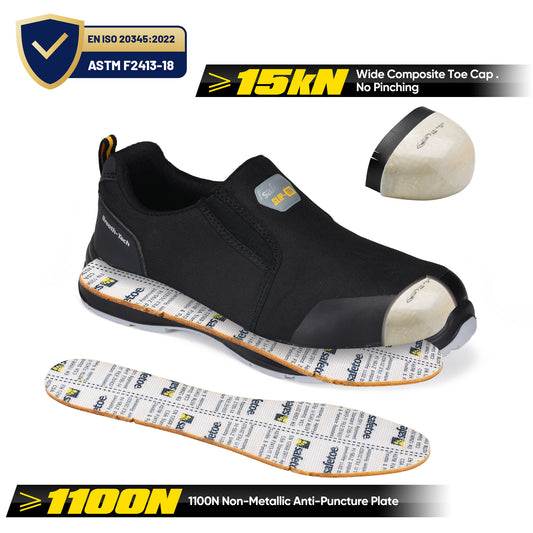 SAFETOE Mens Lightweight Composite Toe Safety Shoes（L-7561）