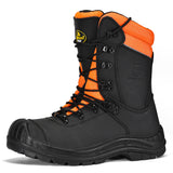 Safetoe Safety Chainsaw Boots Anti-Abraision Leather Logger Boots（LMZ9051088）（Toe）