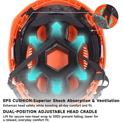 Safeyear Type II Safety Helmet, ANSI Z89.1 Class C Hard Hat, Climbing Helmet for Work at Height (Year)