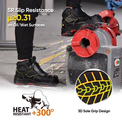 Safetoe Welding Metatarsal WoBoots – Spark-Resistant Leather, Metatarsal Protection, Composite Toe, 300°C Heat Resistant