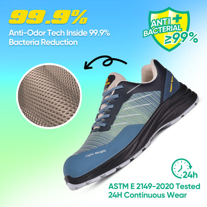 SAFETOE Mens Lightweight Composite Toe Safety Shoes（L-7572）
