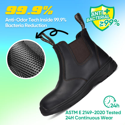 Safetoe Resistant Cow Leather  Steel Toe Safety Work Boots （M-8025W）